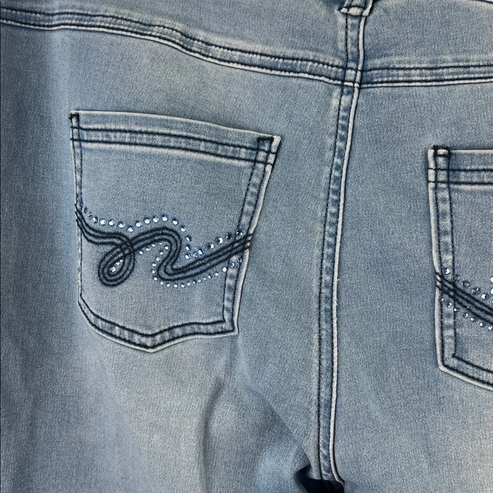 DG2 - Women’s Jeans - Size 12 - Light to Med Blue - Soft - Bedazzled